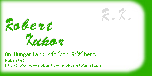 robert kupor business card